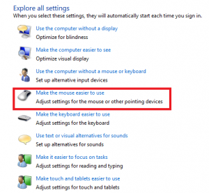 Make the mouse easier to use