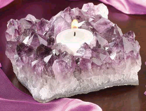 Amethyst 5 Best Natural Crystals as Candle Holders