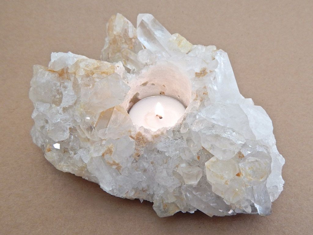 Clear Quartz 5 Best Natural Crystals as Candle Holders